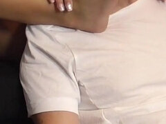 Licking Sweaty Feet Out of Her Sneakers!