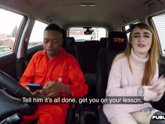 FAKEHUB - IR fellating bitch van nailed outdoor in public place