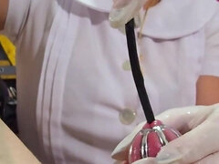 Bondage sadomaso, Dominazione femminile, Guanti, Sega, Dominatrice, Infermiera, Schiavo