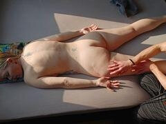 Tantric home massage leads to an intense orgasm she couldn't resist