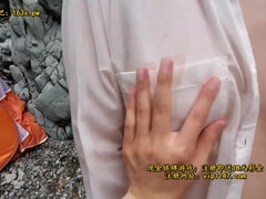 Asiatisch, Verrückt, Handjob, Masturbation, Natürlichen titten, Im freien, Muschi, Jungendliche (18+)