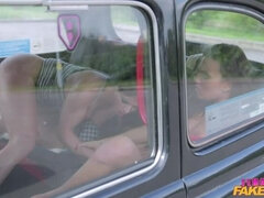 자동차, 여자, 레즈비언, 대단히, 야외의, 보지, 장난감들, 바이브레이터