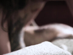 Rough threesome for tattooed Gia Paige