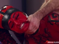 사정 샷, 음경, 도기스타일, 얼굴에, 여자 지배, 핸드잡, 피어싱, 짧은 머리