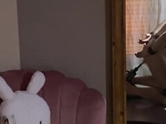 Amatør, Kukk suging, Par, Dominans, Europeisk, Hjemmelaget, Elskerinne, Strapon