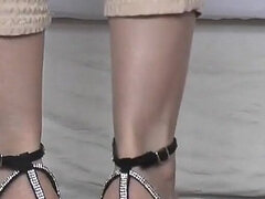 Sexy High Heel Sandals Show, Cum on Feet POV, Lady Victoria Valente