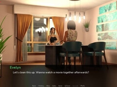 Ei 01 - Futa with a Massive Cock Can't Stop Feeling Horny Around Her Busty Sexy Mature MILF Landlady - Futa Huge Cock Porn Game