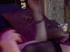 Suihinotto, Brittiläinen, Ruskeahiuksinen, Pillu, Ratsastaa, Sukkahousu, Tissit