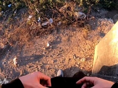 April BigAss Drinks Piss on Street in Real Outdoor Risk