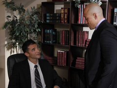 Business men find time to relax a little