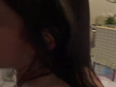 アナル, 黒人, 中出し, 彼女, 下着, オーガズム, 小柄, 濡れ