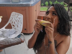 India Lordhefner sucks and rides massive black cock with great pleasure