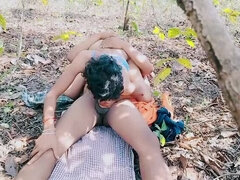 Hottest Indian Teen Fucked Hard by Step Brother in Forest - Outdoor Sex with Deep Throat Blowjob