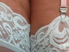 Amatőr, Testes gyönyörű hölgy, Természetes mellek, Egyedül, Harisnya