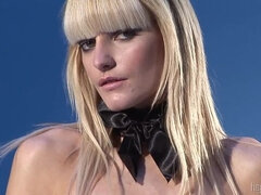 お尻, ブロンド, フランス人, 剃毛, 長身, オッパイの