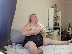 Zadok k puse, Bbw, Veľký zadok, Masturbácia, Dospelé, Pička, Ruskej, Sólo