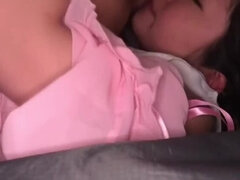Seductive Japanese whore taking a cum shower
