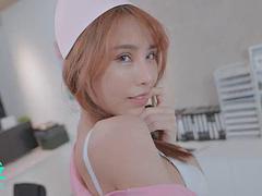 Threesome in the Hospital: Slutty Nurse Gets Fucked by Doctor and Patient