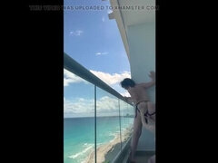 Lesbian Strap-On Fuck in Cancun - YourFavoriteMommy & SavvyStar Eat Pussy Outdoor