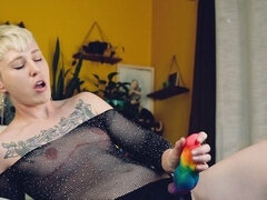 Amerikansk, Femdom, Underkläder, Löskuk, Tatuering, Tuttar