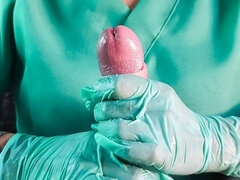 Amatör, Bdsm, Femdom, Tysk, Handjobb, Latex, Sjuksköterska, Pov