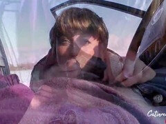 Kuřba, Auto, Creampie, Sperma v puse, Venku, Na veřejnosti, Kuřba sání