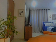 아마추어, 큰 엉덩이, 큰 가슴, 흑갈색 머리, 집에서 만든, 수음, 웹캠