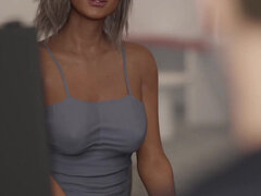 Tridimensionnel, Grosse bite, Couple, Faciale, Orgasme, Chatte, Gicler, Adolescente