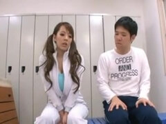 busty japanese gym teacher gets a creampie