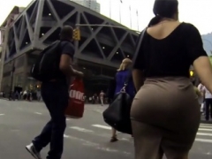 Amatør, Rumpe, Stor svart kvinne, Offentlig, Kikker