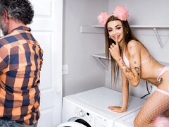 Sweetheart with good bottom Nikki Nicole is jumping on a big dick