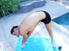 Chica, Verga grande, Tetas grandes, Morena, Corridas, Masaje, Tetas naturales, Aceite