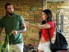 Gros cul, Grosse bite, Gros seins, Brunette brune, En levrette, Interracial, Mère que j'aimerais baiser, Nénés