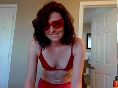 Amateur, Chambre à dormir, En levrette, Seins naturels, Pov, Chatte, Réalité, Rousse roux