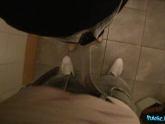 Public Agent - Agent's Redhead Friend Agrees To A Bathroom Fornicate Session 1