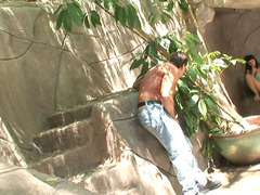 フェラチオ, 茶髪の, 大学生, チン, アウトドア, オマンコ, 剃毛, おもらし