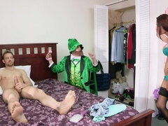 Røv, Store bryster, Klit, Par, Latinsk, Røvhåret, Våd, Wrestling