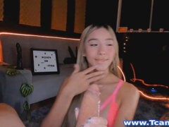 Amatorka, Tyłek, Blondynka, Para, Dildo, Fisting, Rozdziawiony, Kamerka internetowa