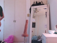 18 jaar, Kont, Seksspeelgoed, Vrouw, Machine neuken, Masturbatie, Klein, Webcamera