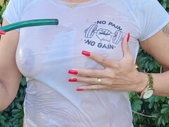 아마추어, 큰 엉덩이, 오랄섹스, 라티나, 밀프, 자연의 가슴, 야외의