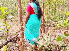 Desi Outdoor Fuck with Dirty Telugu Talks - Big Tits Jungle Sex
