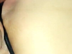 Horny in crotchless panties