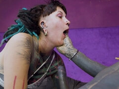 Tattoo Teen Rough Balls Deep Anal Threesome - DP, ATM