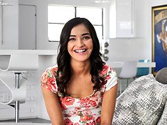 Petite 19 Year Old Latina Emily Willis Takes A Huge Cock