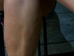 Enthousiasteling, Blond, Dominante vrouw, Fetisj, Voeten fetish, Hakken, Panty, Alleen