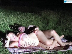 Amateur, Américain, Belle grosse femme bgf, Couple, Hard, De plein air, Public, Rousse roux