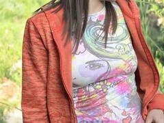 Amatør, Give finger, Kæreste, Behåret, Onani, Nøgenhed, Udendørs, Fisse