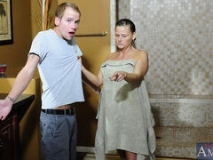 Beautiful busty chick Becca Blossom is enjoying intensive penetration