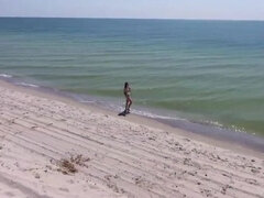 Culo, Playa, Belleza, Bikini, Morena, Flexible, Pezones, Público