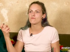 Amatør, Klit, Give finger, Tysk, Brystvorter, Solo, Bryster, Våd